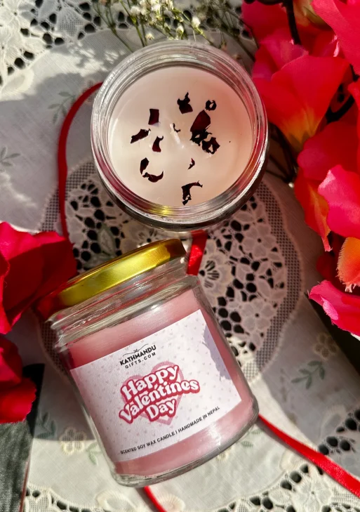 Happy Valentines Day Candle