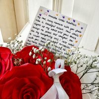 7 Eternal Rose Bouquet + 20 Words Personalized Message